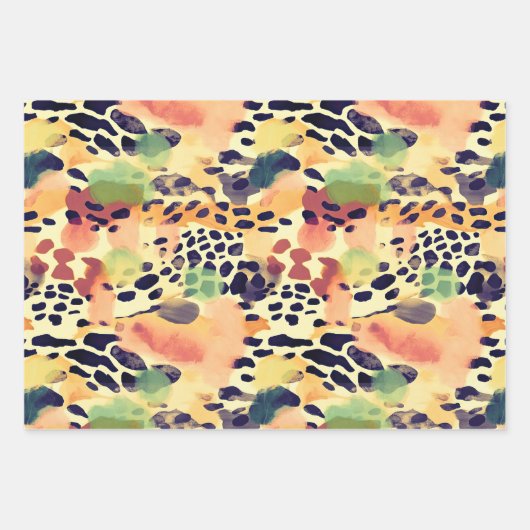 Wildlife Safari Tiere Furs Prints Patterns Geschenkpapier Set (Vorderseite 3)