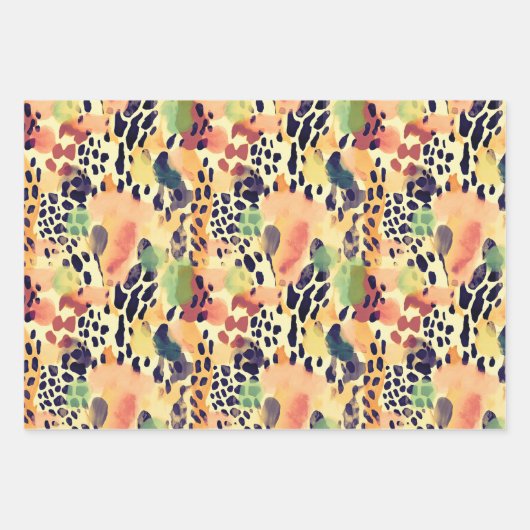Wildlife Safari Tiere Furs Prints Patterns Geschenkpapier Set (Vorderseite 2)