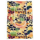 Wildlife Safari Tiere Furs Prints Patterns Mittlere Geschenktüte (Rückseite)