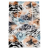 Wildlife Safari Tiere Furs Prints Patterns Mittlere Geschenktüte (Rückseite)