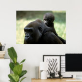 Wildlife Set - Gorilla Nahes Poster (Heimbüro)