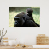 Wildlife Set - Gorilla Nahes Poster (Küche)