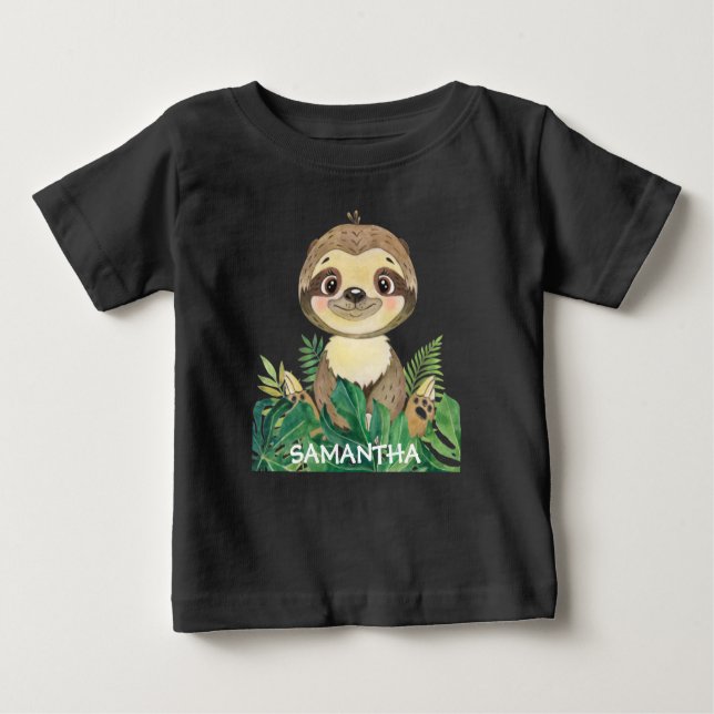Wildlife Sloth Baby Baby T-shirt (Vorderseite)