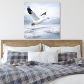 Wildlife Snow Goose Flying Winter Leinwanddruck (Insitu (Schlafzimmer))