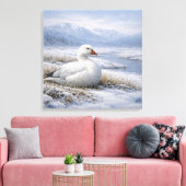 Wildlife Snow Goose Winter Leinwanddruck (Insitu (Wohnzimmer))