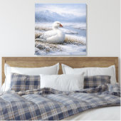 Wildlife Snow Goose Winter Leinwanddruck (Insitu (Schlafzimmer))