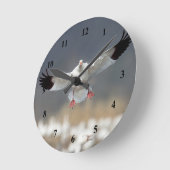 Wildlife Snow Gose Foto Runde Wanduhr (Winkel)