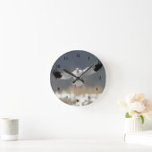Wildlife Snow Gose Foto Runde Wanduhr (Zuhause)