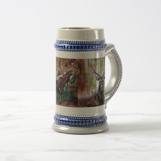 Wildlife Stein mit Kunstwerken von Julie Wittwer Bierglas (VorderseiteRechts)