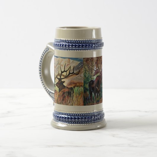 Wildlife Stein mit Kunstwerken von Julie Wittwer Bierglas (Vorderseite Links)