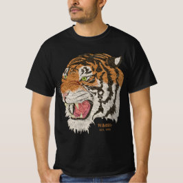 Wildlife tiger EST 1993 Moderne klassische Männer  T-Shirt