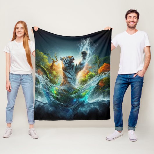 Wildlife Tiger Splash Fleecedecke (Beispiel)