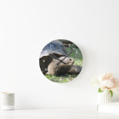 Wildlife Tortoise Foto Runde Wanduhr (Zuhause)