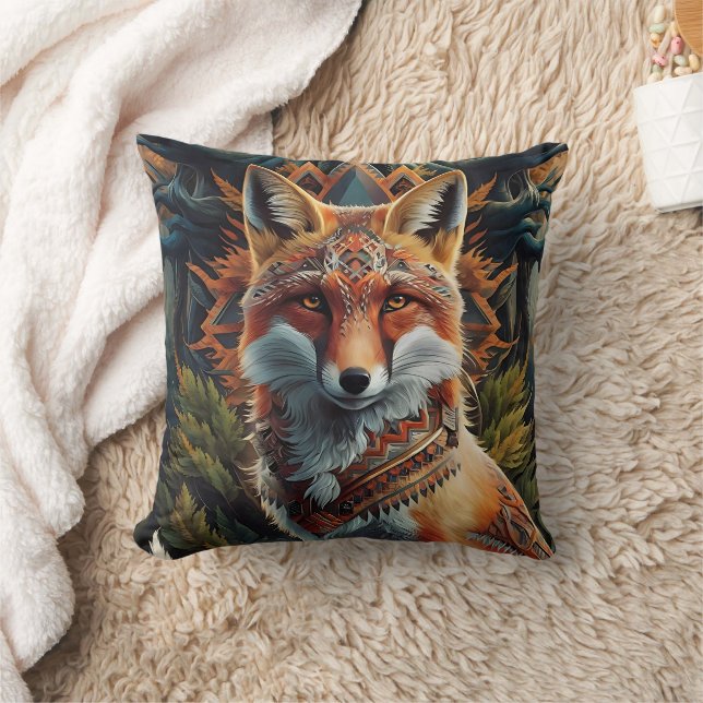 Wildlife Tribal Fox Kissen (Decke)