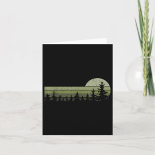 Wildlife Vintag Sunset Mountain Forest Trees Hiki Karte