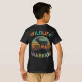 Wildlife Warrior. T-Shirt des designten Kids (Schwarz voll)