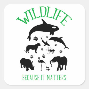Wildlife Weil es Silhouetten Aufkleber zählt