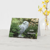 Wildlife White Owl Photo Sympathy Karte (Gelbe Blume)