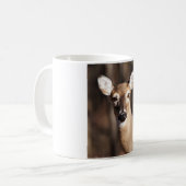 Wildlife Whitetail Deer Doe Portrait Kaffeetasse (Vorderseite Links)