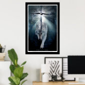 Wildlife Wolf & Adler Kunst Print Poster (Heimbüro)