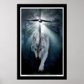 Wildlife Wolf & Adler Kunst Print Poster (Vorne)