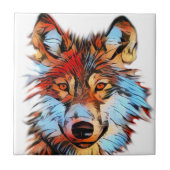 Wildlife Wolf Art Fliese (Vorderseite)