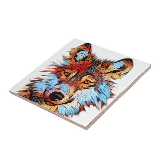 Wildlife Wolf Art Fliese (Seite)