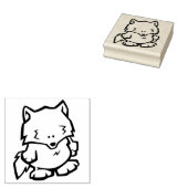 Wildlife Wolf Wood Art Briefmarke Gummistempel (Stempel)