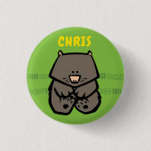 Wildlife Wombat Abzeichen Button (Vorderseite)