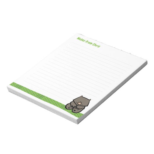 Wildlife Wombat Note Pad Notizblock (Rotiert)