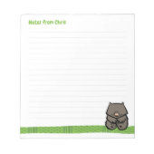 Wildlife Wombat Note Pad Notizblock (Vorderseite)
