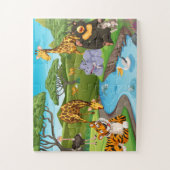 Wildlife Wonderland: Tiere am Fluss Puzzle (Vertikal)