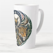 Wildlife World Unity Fußball Tierkunst 2026 Milchtasse (Rechte Ecke)