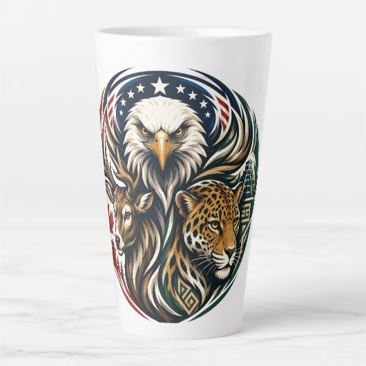 Wildlife World Unity Fußball Tierkunst 2026 Milchtasse (Vorderseite)