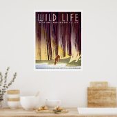 Wildlife-WPA-Plakat (Hirsch) Poster (Küche)