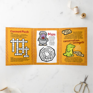 Wildlife Zebra Puzzle Grußkarte Dreifach Gefaltete Urlaubskarte