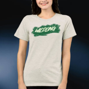 Wildling Brushstroke Typografie-Shirt Tri-Blend Shirt