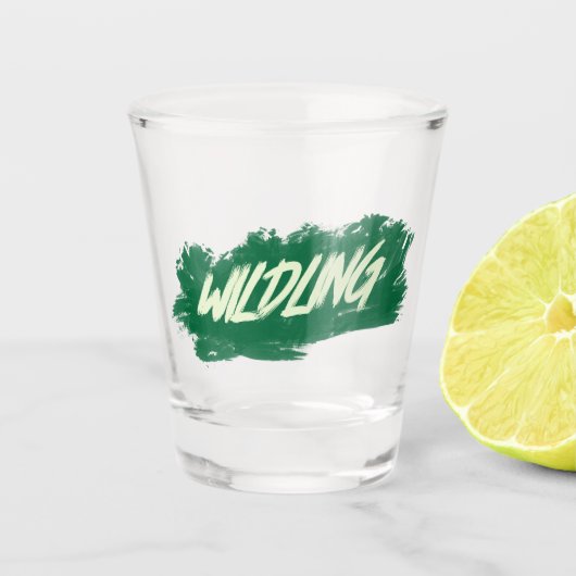Wildling-Pinselstrich-Schnapsglas Schnapsglas (Vorderseite)