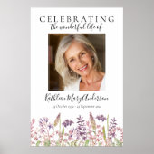 Wildlower Funeral Begrüßung des Lebens Begrüßungsz Poster (Vorne)