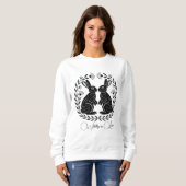 Wildly in Love | Linocut Rabbits Romantic Sweatshirt (Vorne ganz)