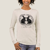 Wildly in Love | Linocut Rabbits Romantic Tri-Blend Shirt (Vorderseite)