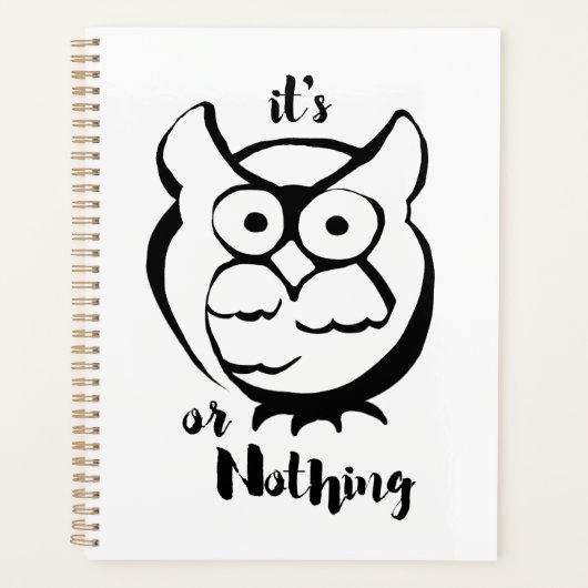 Wildly Punny — Eule oder Nichts Minimalistische Eu Planer (Vorderseite)
