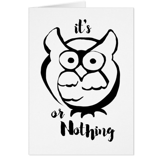 Wildly Punny — Eule oder Nichts Minimalistische Pu (Vorne)