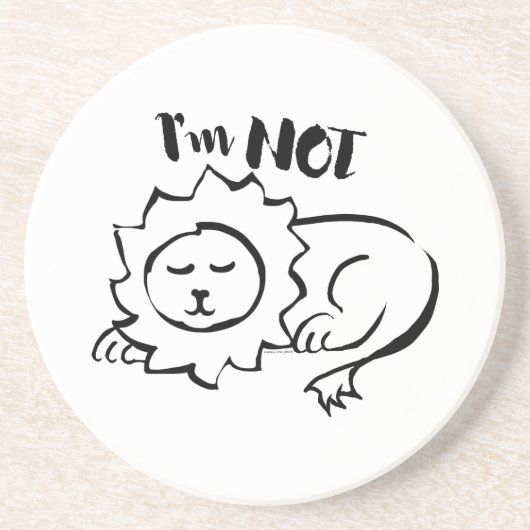 Wildly Punny — I’m Not Lion Minimalist Lion Art Getränkeuntersetzer (Vorne)