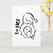 Wildly Punny — I’m Not Lion Minimalist Lion Art Karte (Gelbe Blume)