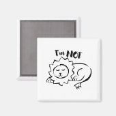 Wildly Punny — I’m Not Lion Minimalist Lion Art Magnet (Vorderseite/Rückseite)