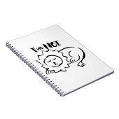 Wildly Punny — I’m Not Lion Minimalist Lion Art Notizblock (Rechte Seite)