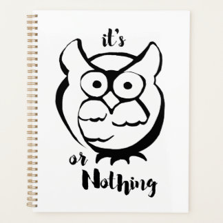 Wildly Punny — Owl or Nothing Minimalist Owl Art Planer