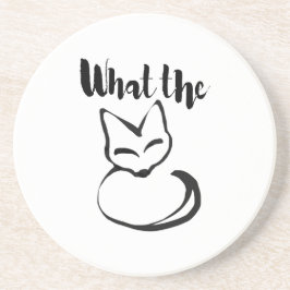 Wildly Punny — What the Fox? Minimalist Pun Art Getränkeuntersetzer