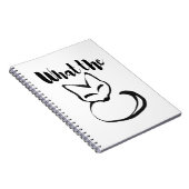 Wildly Punny — What the Fox? Minimalist Pun Art Notizblock (Rechte Seite)